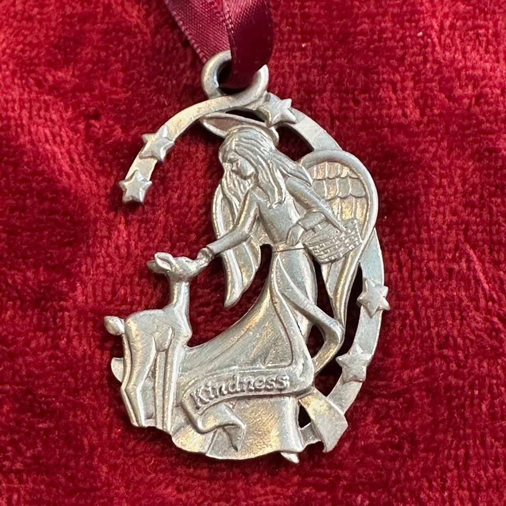 Longaberger‎ 1999 Kindness Angel Deer Pewter Christmas Ornament Stars Moon